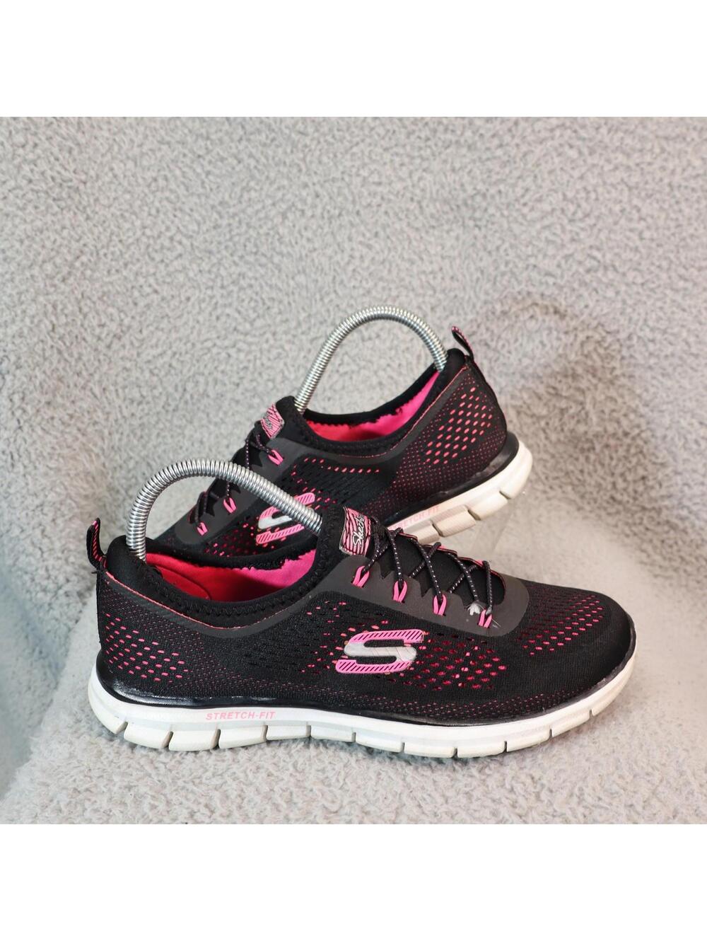 Skechers Women sz 8 Glider Harmony 22709 Black Shoes Pink